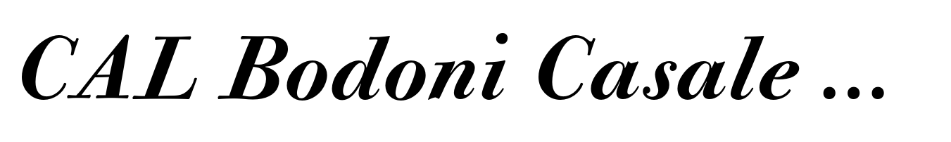 CAL Bodoni Casale Bold Italic